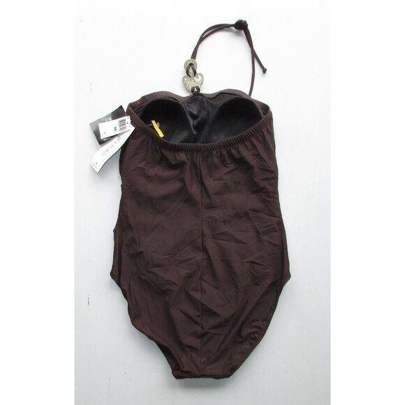 Be Creative Brown 1 Piece Swimsuit - Sz 8 - NEW - Picture 8 of 9